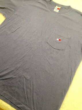 Vintage Made In USA Tommy Hilfiger Short Sleeve Crewneck Pocket T-Shirt Size XL